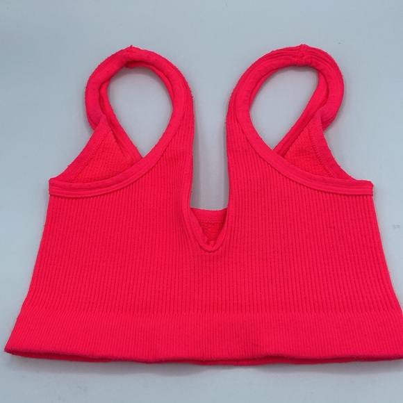 ‼️LAST ONE‼️ FREE PEOPLE Movement Happiness Runs Scoop Neck Bra Electric Sunset - Picture 10 of 16